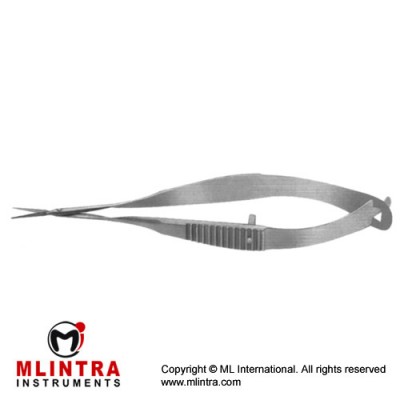 Gills-Vannas Capsulotomy Scissor Straight - Sharp Tips Stainless Steel, 8 cm - 3 1/4 Blade Size 7 mm